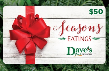 $50 Holiday Gift Card - Item # 44809 - Dave's Fresh Marketplace