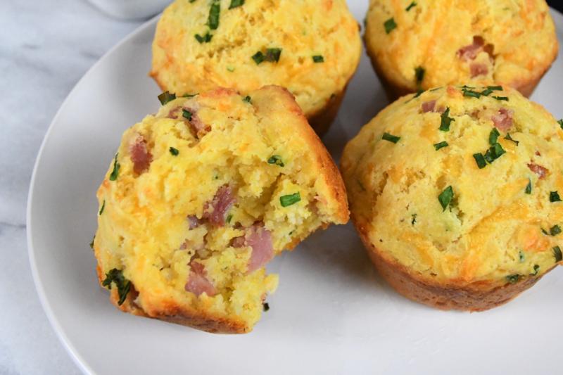 Featured Recipe Savory Ham & Cheddar Muffins