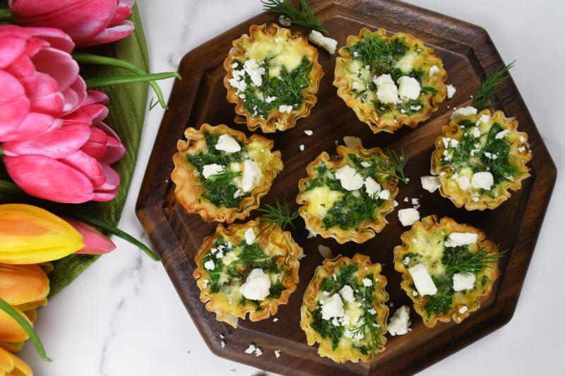 Featured Recipe Spinach & Feta Phyllo Quiche Cups