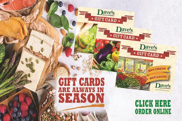Order Dave's Fresh Marketplace Gift Cards Online