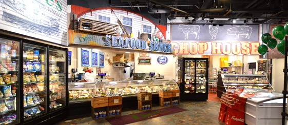 Seafood and Butcher counters at Dave's Fresh Marketplace Warwick Hoxsie location