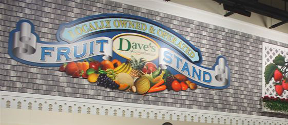 Fruit stand signage in Dave's Fresh Marketplace North Kingstown Quonset location