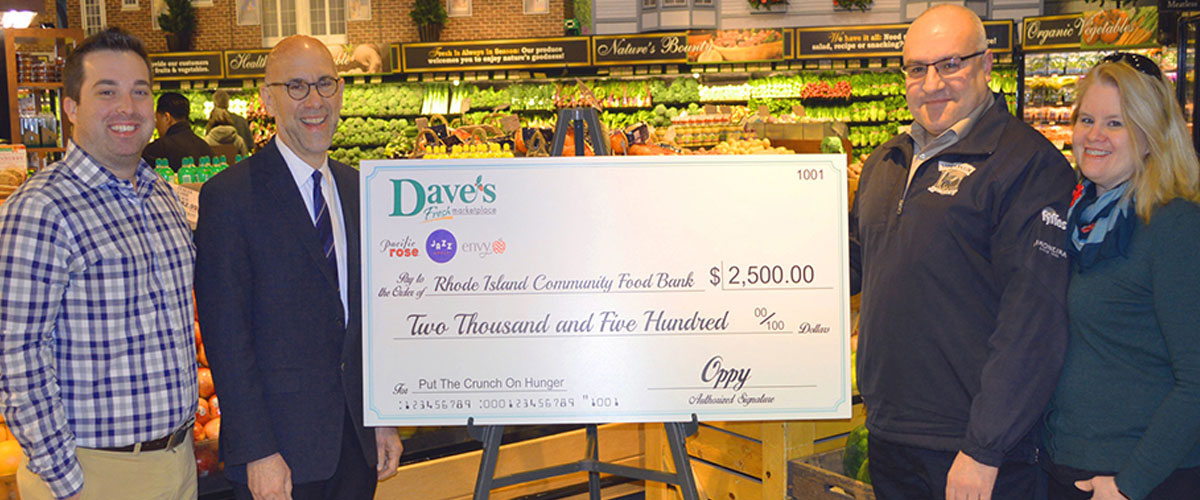 Dave's Donates to the RI Community Food Bank