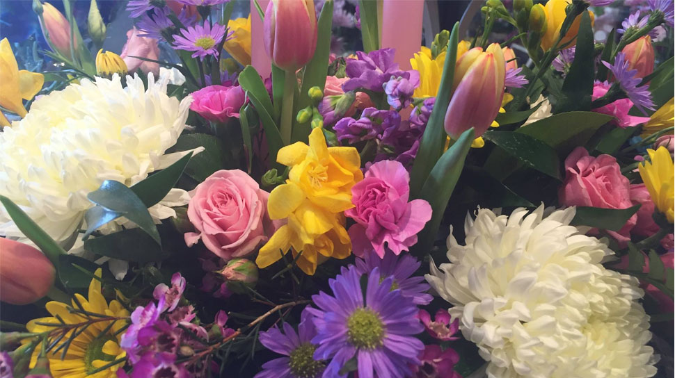 Bright, vibrant fresh flower bouquets at Dave's Fresh Marketplace
