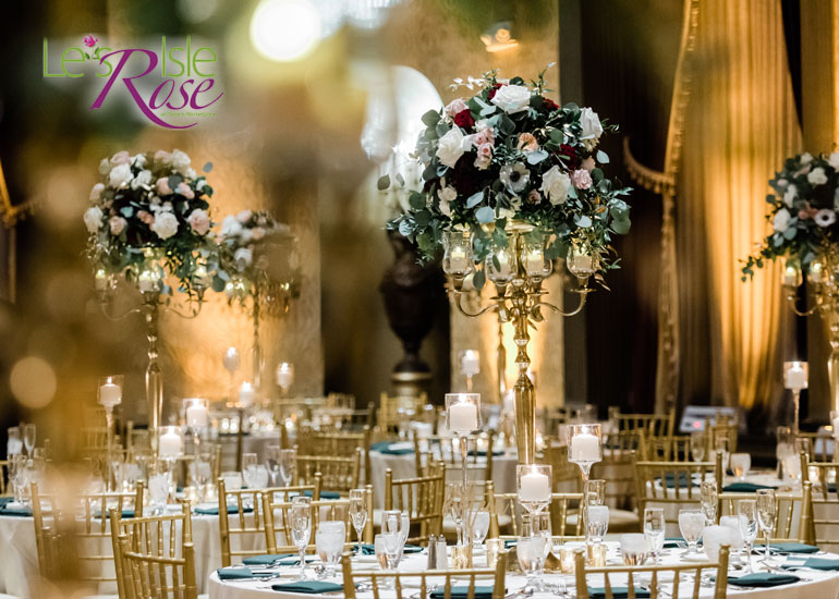 Elegant Wedding Floral Centerpieces from Les Isle Rose