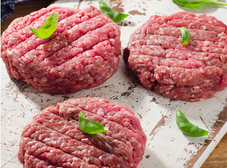 Photo of ground beef patties available at Dave's