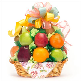 A fruit basket from Dave's Gift Baskets