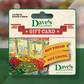 Order Dave's gift cards online