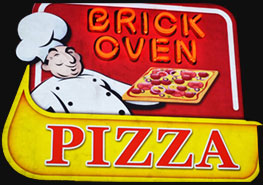 Dave's Fresh Marketplace Brick Oven Pizza sign