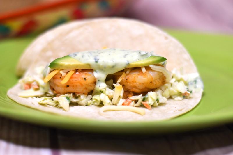 Shrimp Tacos with Cilantro Slaw