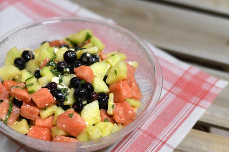 Watermelon Cucumber Salad