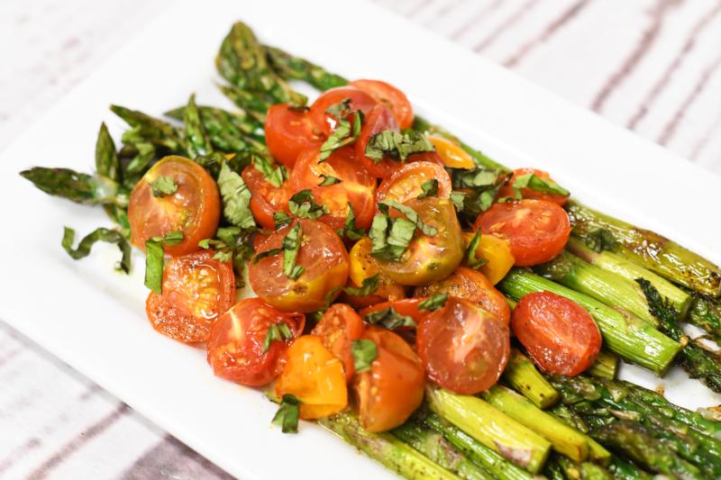 Roasted Caprese Asparagus 