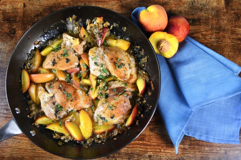 Savory Peach & Chicken Skillet