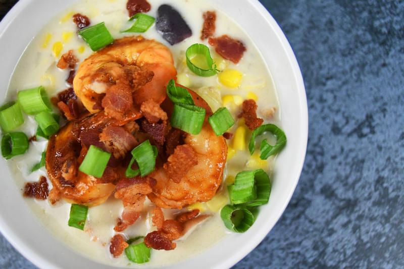 BBQ Shrimp & Corn Chowder