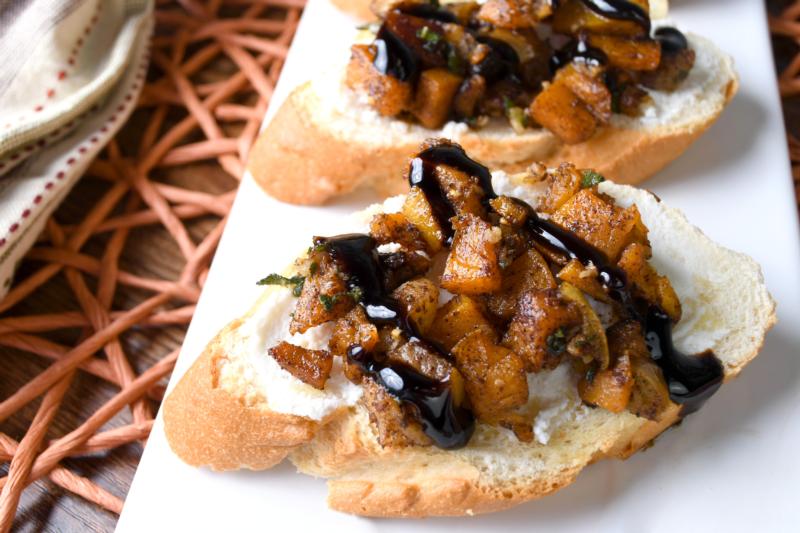 Butternut Squash Apple Bruschetta