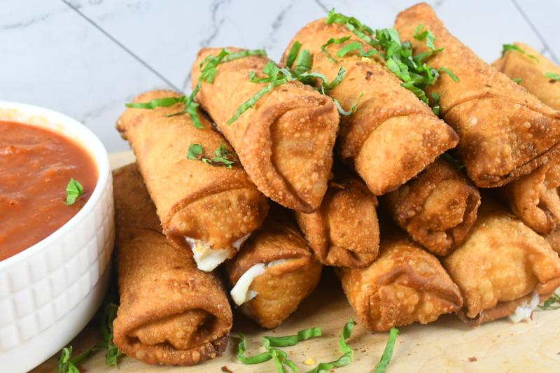 Wonton Mozzarella Sticks