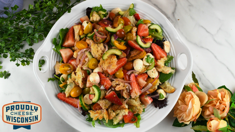Strawberry Panzanella Salad