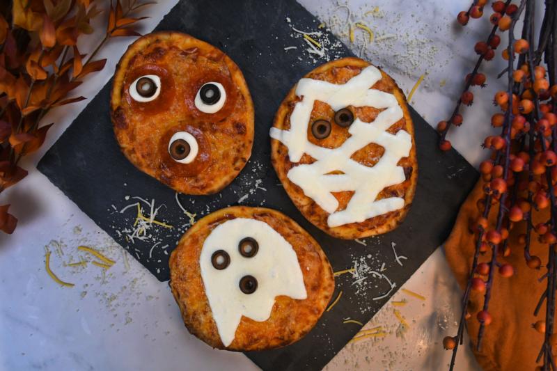 Halloween Personal Pizzas