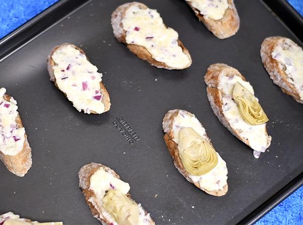 ABC's of Crostini's - Artichoke & Gruyere, Blueberry Jalapeno & Caprese - Step 2