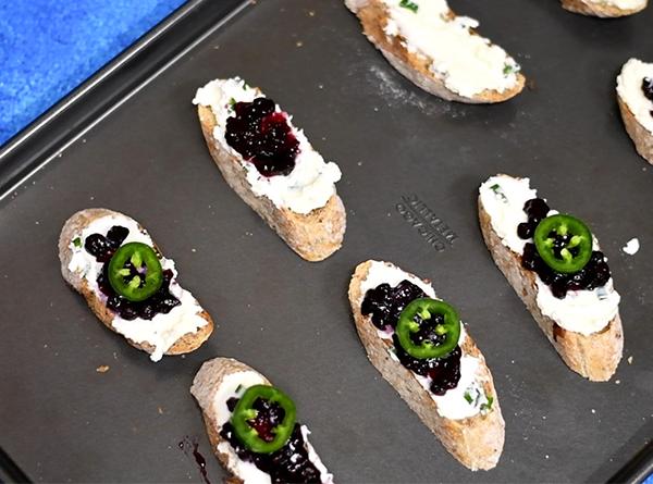 ABC's of Crostini's - Artichoke & Gruyere, Blueberry Jalapeno & Caprese - Step 4