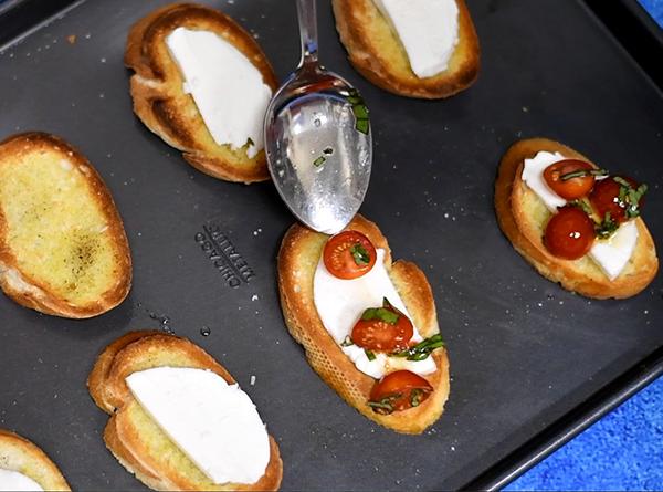 ABC's of Crostini's - Artichoke & Gruyere, Blueberry Jalapeno & Caprese - Step 7